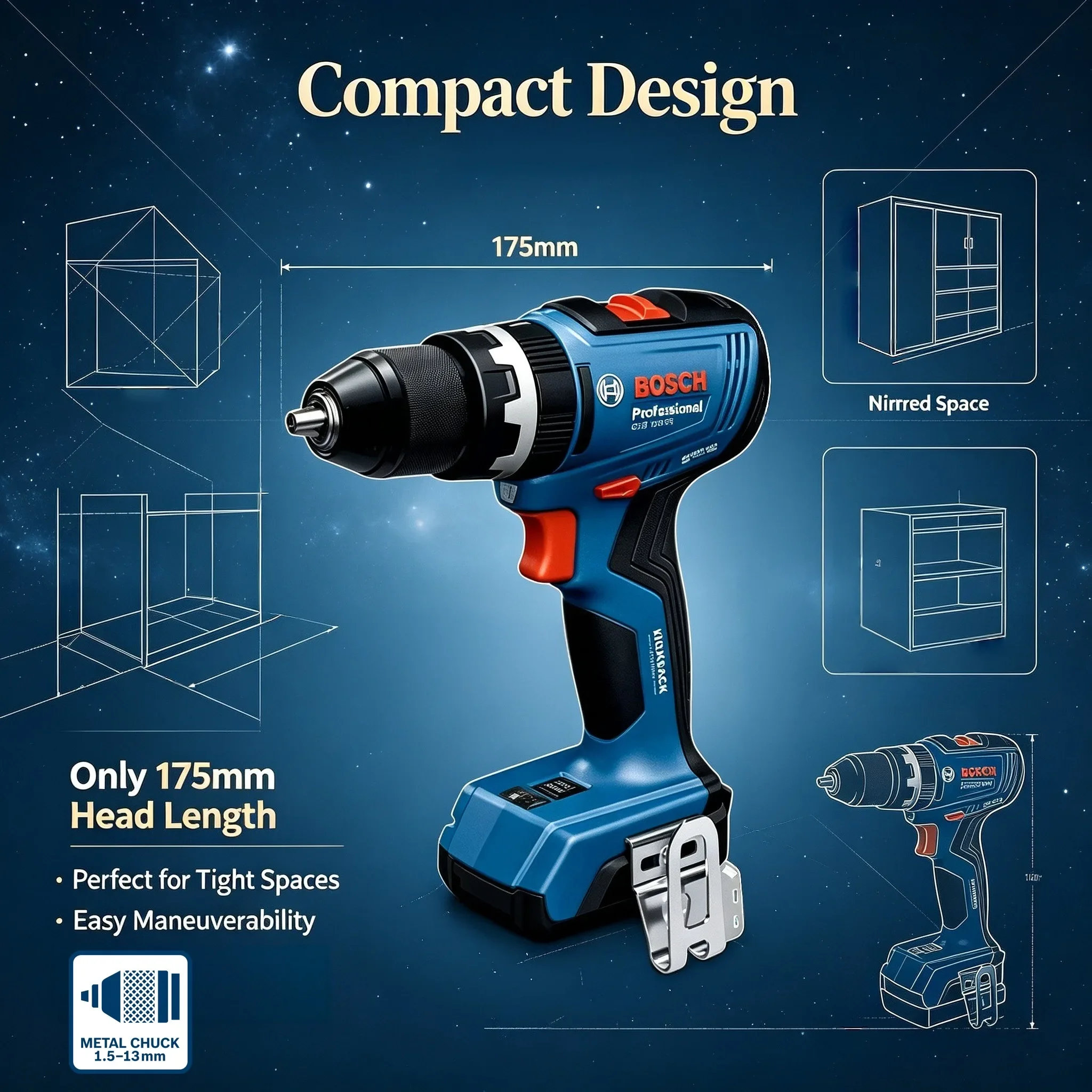 Bosch Drill Gsb 18V - Бесщеточная аккумуляторная дрель-шуруповерт BOSCH GSB 18V-65.